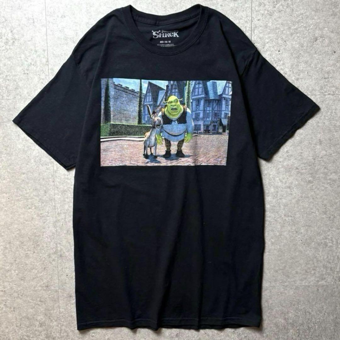 

[Б/У] Футболка с персонажем из фильма «Шрек», черная, размер M