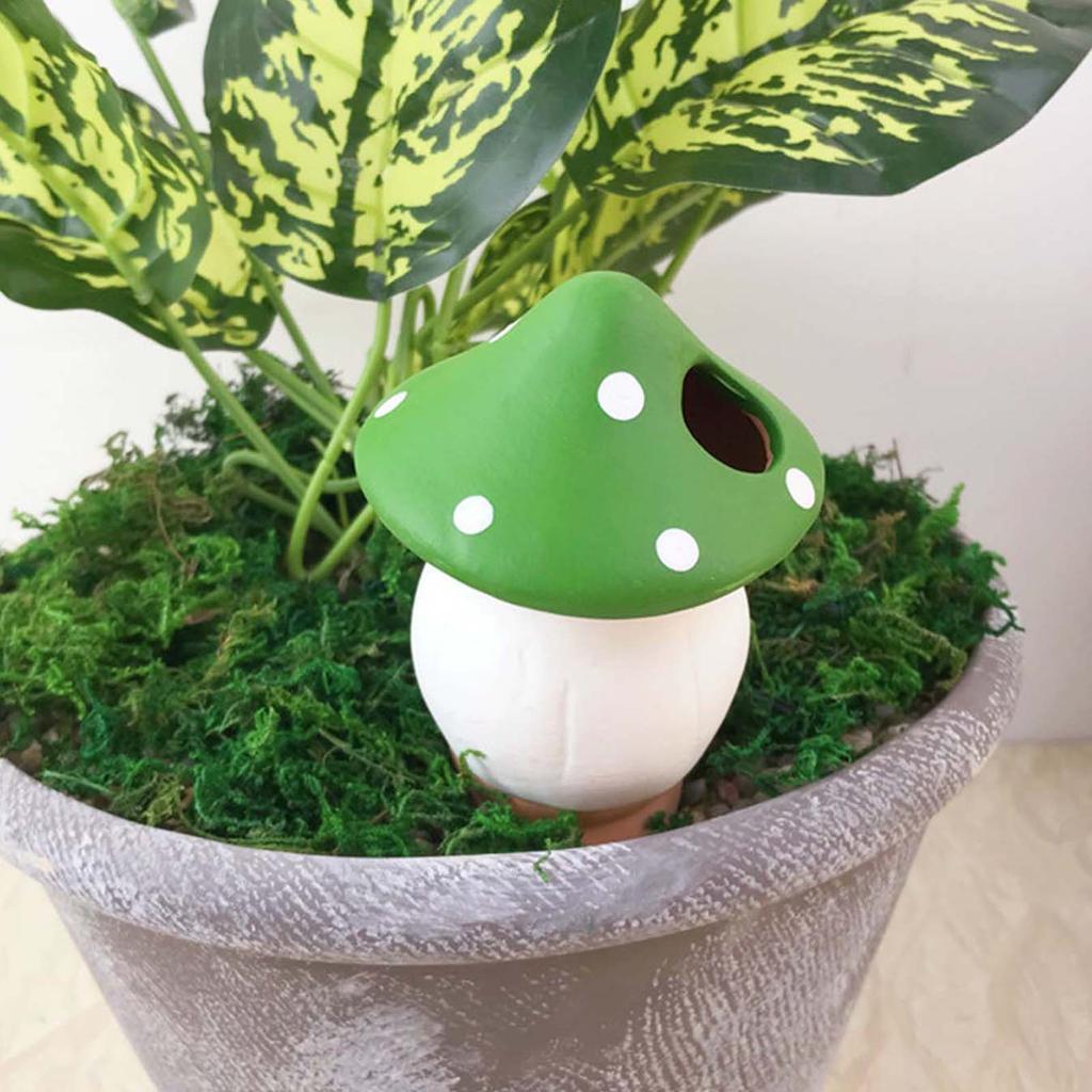 4pcs Mushroom Plant Self Watering Spikes Ceramic Water Bulbs Garden Water Device Birthday Gifts for Plant Lovers