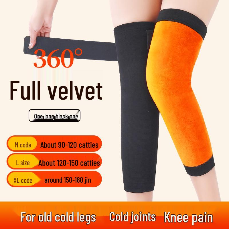 Fleece-Lined Knee Sleeves for Elderly: Warm, Thick, Seamless Cold Protection for Joints in Winter
