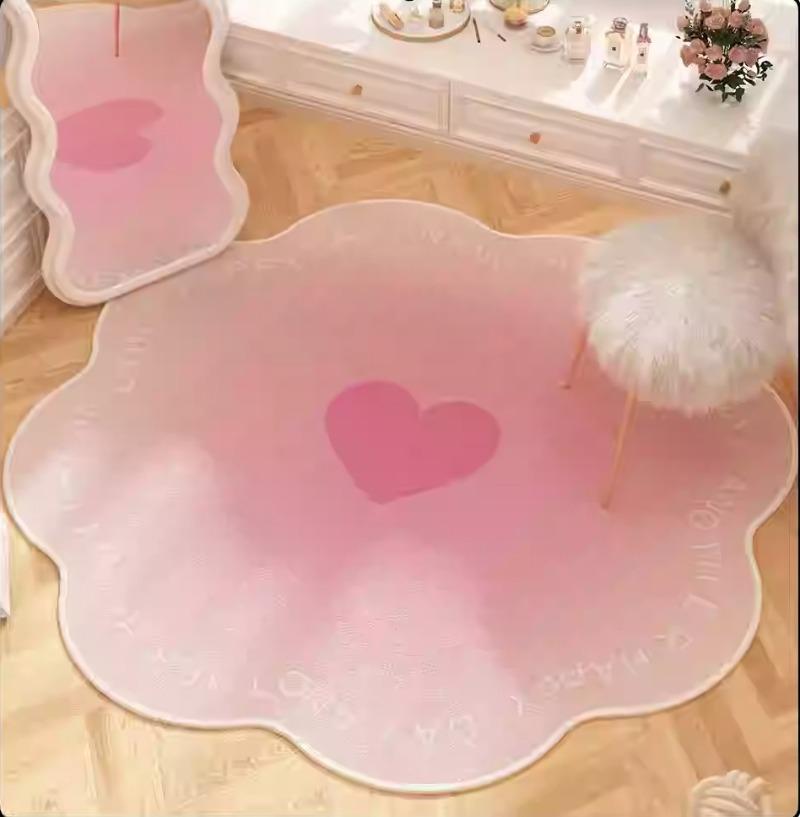 Sweet Irregular Bedroom Bedside Carpet Small Fresh Style Living Room Rugs Creative Fashion Dressing Table Floor Mats  Alfombra