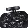 Rattan Ceiling Lamp Light Fixture Boho Decorative Retro Rustic Woven