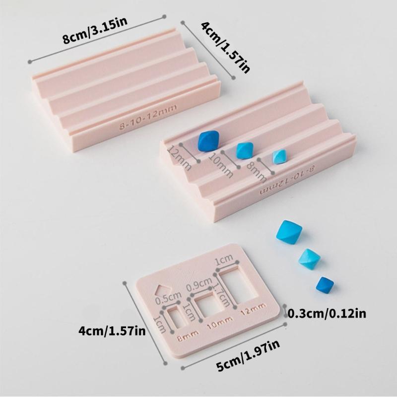Diamonds Shape Clay Roller Moulds 2 Sizes Bead Making Tool Jewelry Crafting Essential Plastic Texture for Crafting