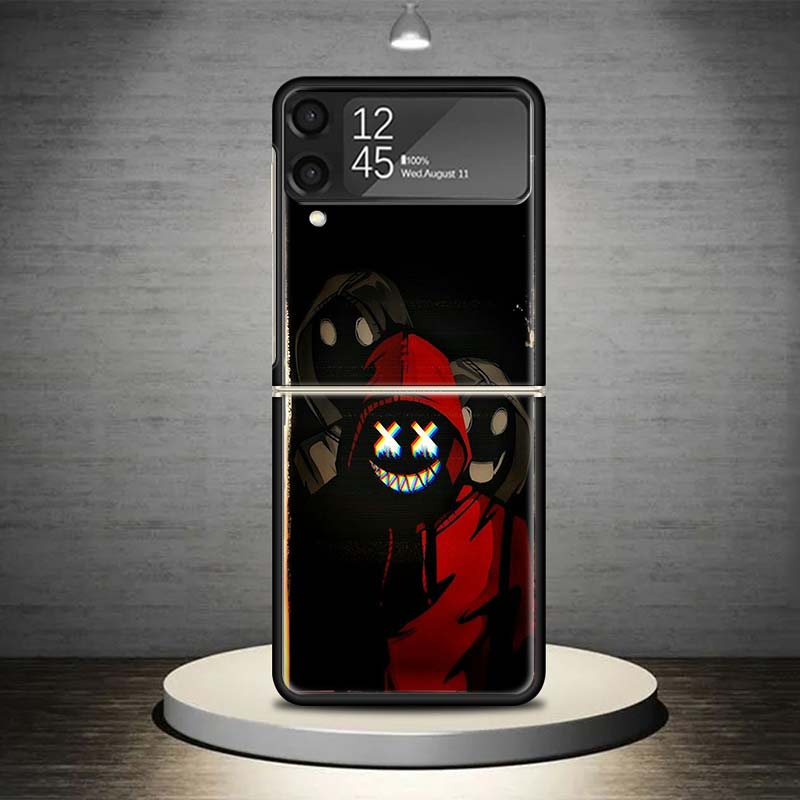 Devil Bad Boy Anime Phone Case For Samsung Galaxy Z Flip 7 6 5 4 3 5G Shockproof Cover Z Flip7 Flip6 ZFlip5 Flip3 Flip4 Luxury S