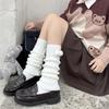 Knitted Thigh Socks Solid Color Winter Warm Socks Lolita Leg Warmer  For Women