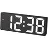 MAG Clock Interior Stylish Simple Compact Digital LED Illuminated Easy Read USB Type-C Power Supply Black Flat Hour T-785A BK-Z Noah Seimitsu