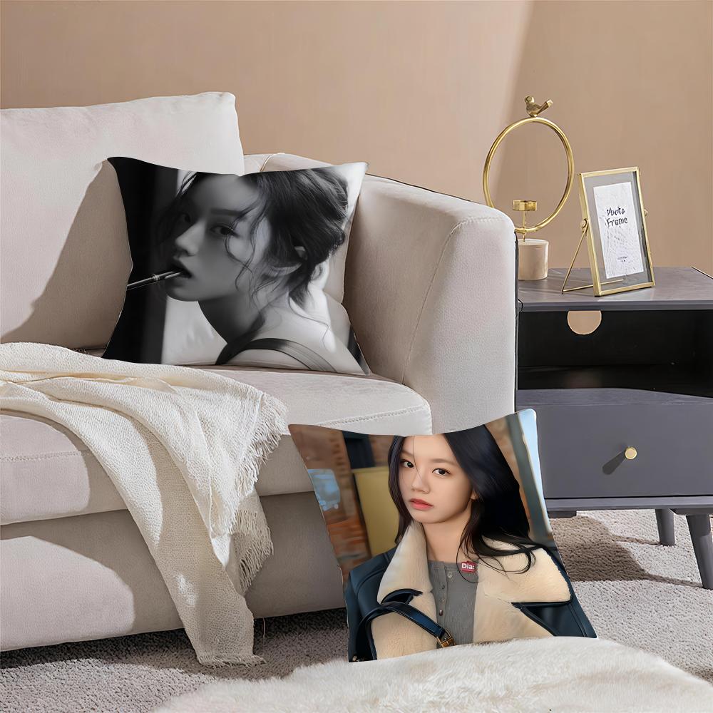 singer bubbly LLee Hyeri Cushion Cover Throw Pillow Cover Hidden Button Durable Polyester Chair Cushion