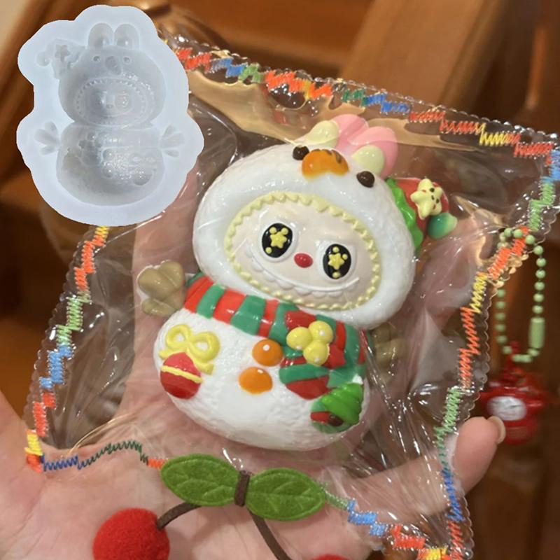 Kawaii Labubu Silikonform Søtt Tegneseriebilde Bakeform DIY Sjokoladekake Godteri Bakeform Håndverksverktøy