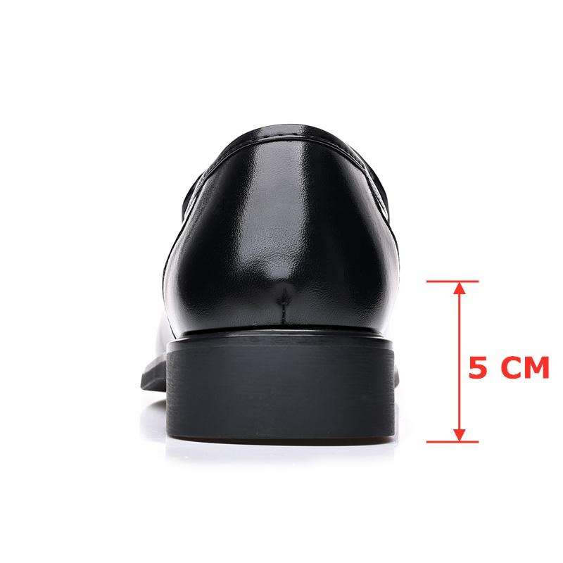 Men Flat/5cm Dress Shoes Formal Leather Elevator Shoes Height Increase Shoes Men's Business Wedding Oxfords Zapatos De Hombre