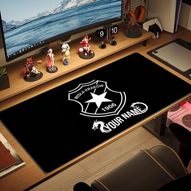 TS Wisła Krakow Print Cushion Non-slip Laptop Tablet Big Mousepad XXL Mat Mini PC Playmat With Lock edge