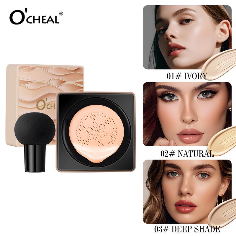 Qianya Lightweight Glow Cushion BB Cream with Mushroom Head Applicator Ivory