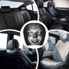 Ghost Face Car Headrest Cover, Funny Scary Face Head Rest Cover for Car | 2 Piece Automotive Scary Face Seat Protector, Fully Surrounded Funny Head