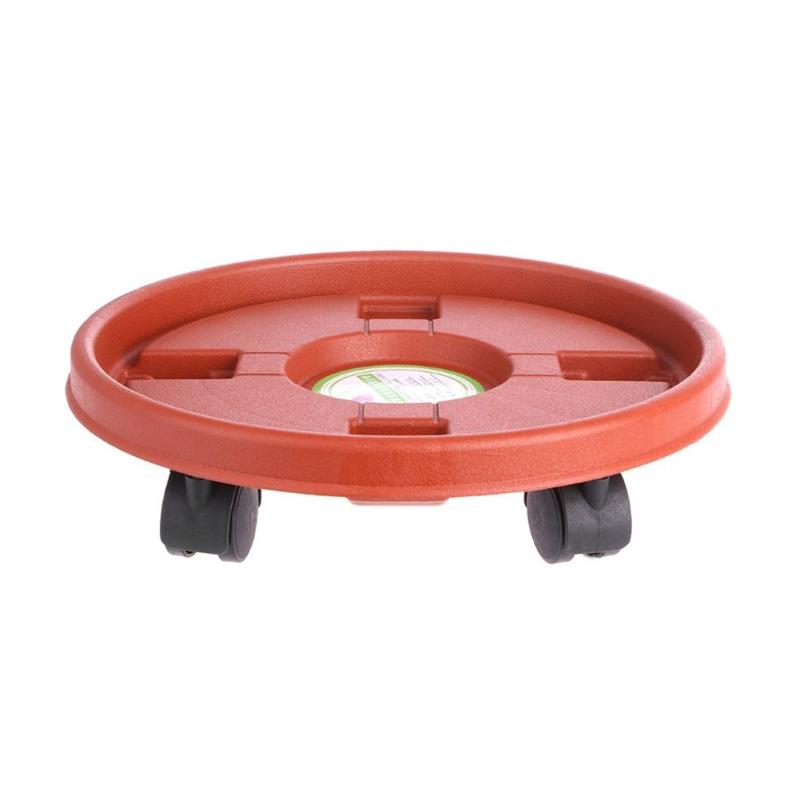 Durable Flower Pot Tray with Rollers Round Plastic Tray for Garden Plants Pot Heavy Duty Plants Pot Holder Anti deformed 1