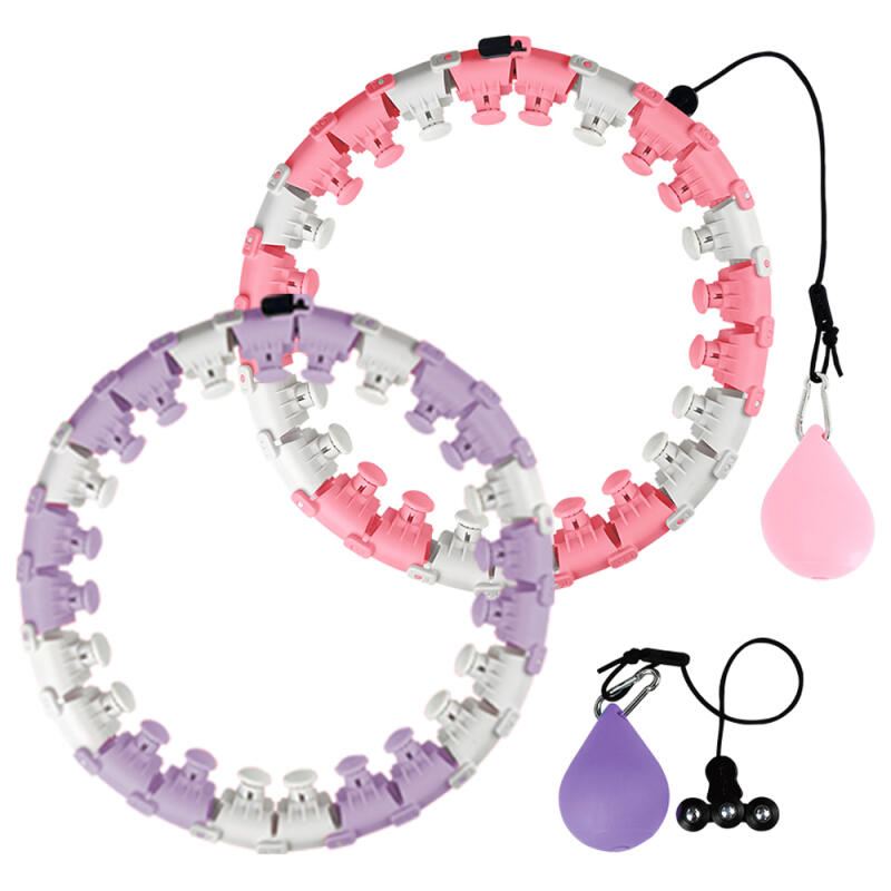 Choose one of two belly fat acupressure wearfit smart hula hoops 01. Light Pink