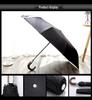 PALONY Solid Wood Handle Windproof Men's Umbrella - Extra Large, Automatic, Sun & Rain Protection, Three-Fold Design