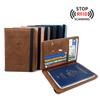 Women Men Rfid Vintage Business Passport Covers Holder Multi-Function Id Bank Card Pu Leather Wallet Case Travel Accessories