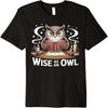 Wise As an Owl Reading Ancient Scrolls Premium T-Shirt(3)