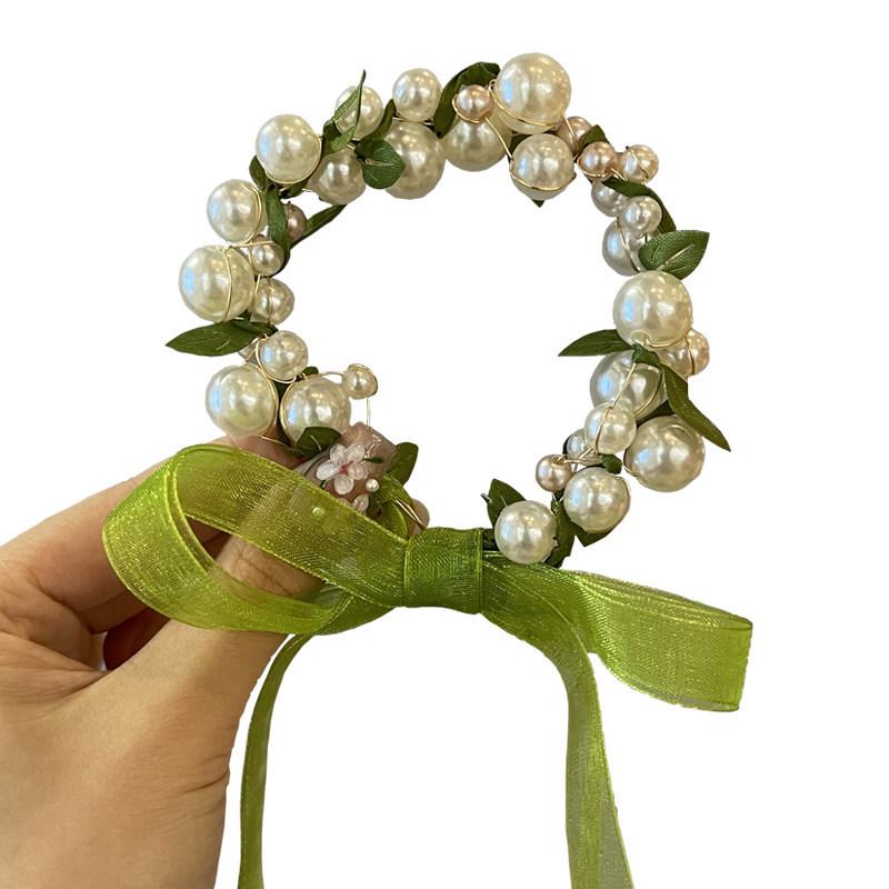 Mint Green Children's Braiding Headband with Flowing Ribbons - Perfect for Festivals and Birthdays