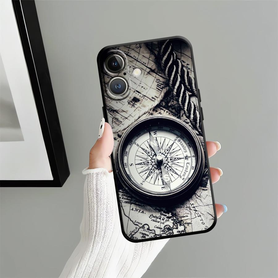 Retro Map Table Case for Apple iPhone 17 Pro Max XR XS MAX Air 11 14 16 15 Pro 7 8 12 13 Funda Phone Cover