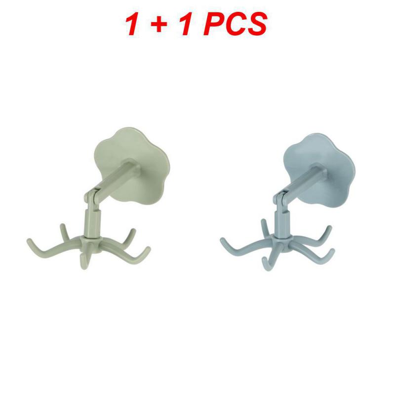 1/2/3PCS Storage Hooks Wall Hanging Punch-free 360 ° Rotating Universal Hooks Save Space Kitchen Organizer Small Object Hanger