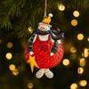 Handmade Christmas Tree Decor with Lanyard Xmas Ornament Cute Snowman Hanging Model  New Year Party