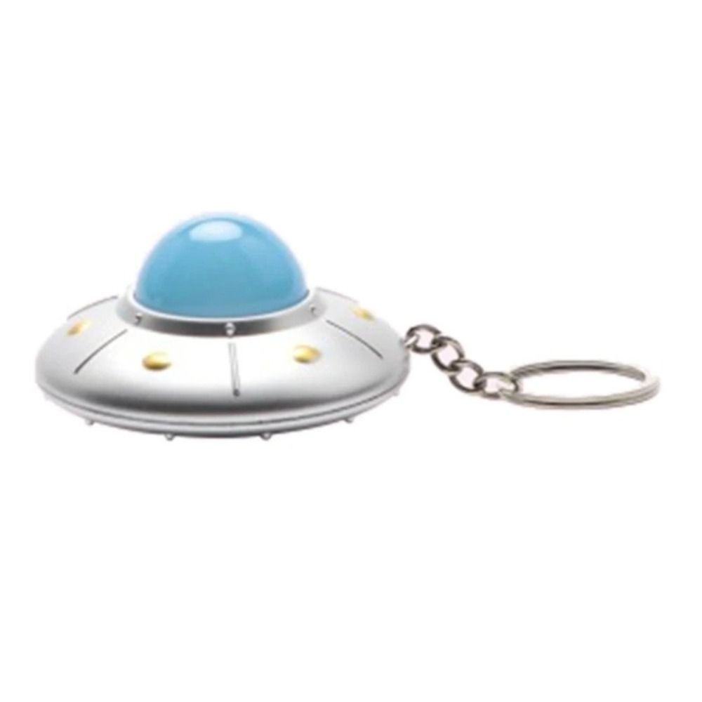 LED Light UFO Keyring Pendant Spaceship Model Keyring Kids Toy Flying Disc Keychain  Small Toy
