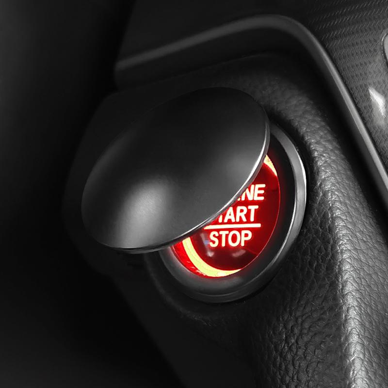 1 Pcs Car Push To Start Button Cover Accessories Car Engine Start Stop Button Cover  All metal starting decorative cover