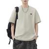 New Summer Heavyweight 260g Embroidered Short-sleeved T-shirt for Men's Loose Japanese Casual