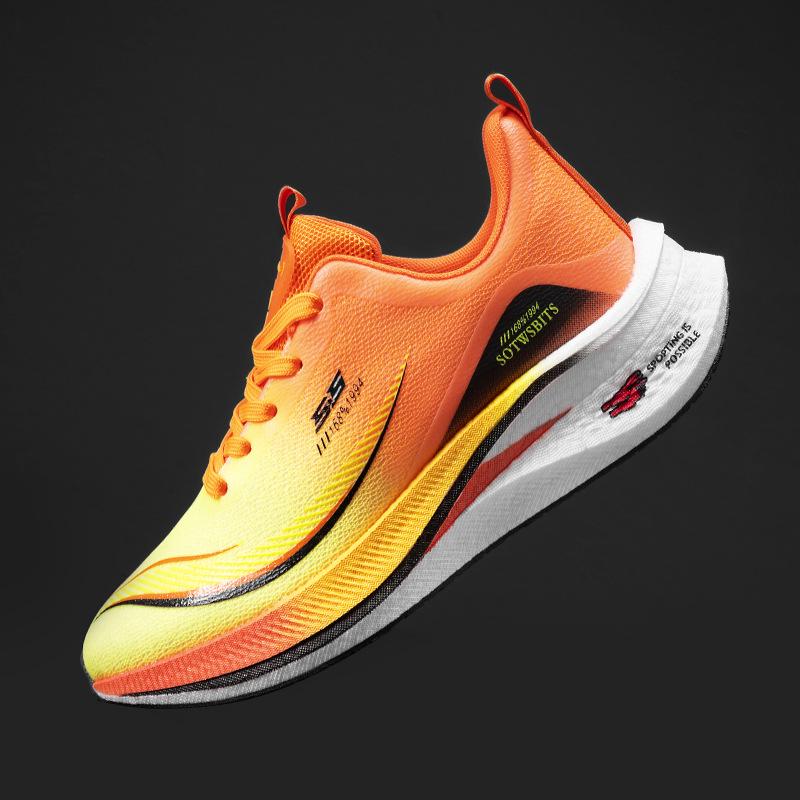 

Мужские повседневные кроссовки с подошвой «попкорн»: Летняя мода, Легкий, Парный стиль, Модный дизайн с карбоновой пластиной 36 оранжевый