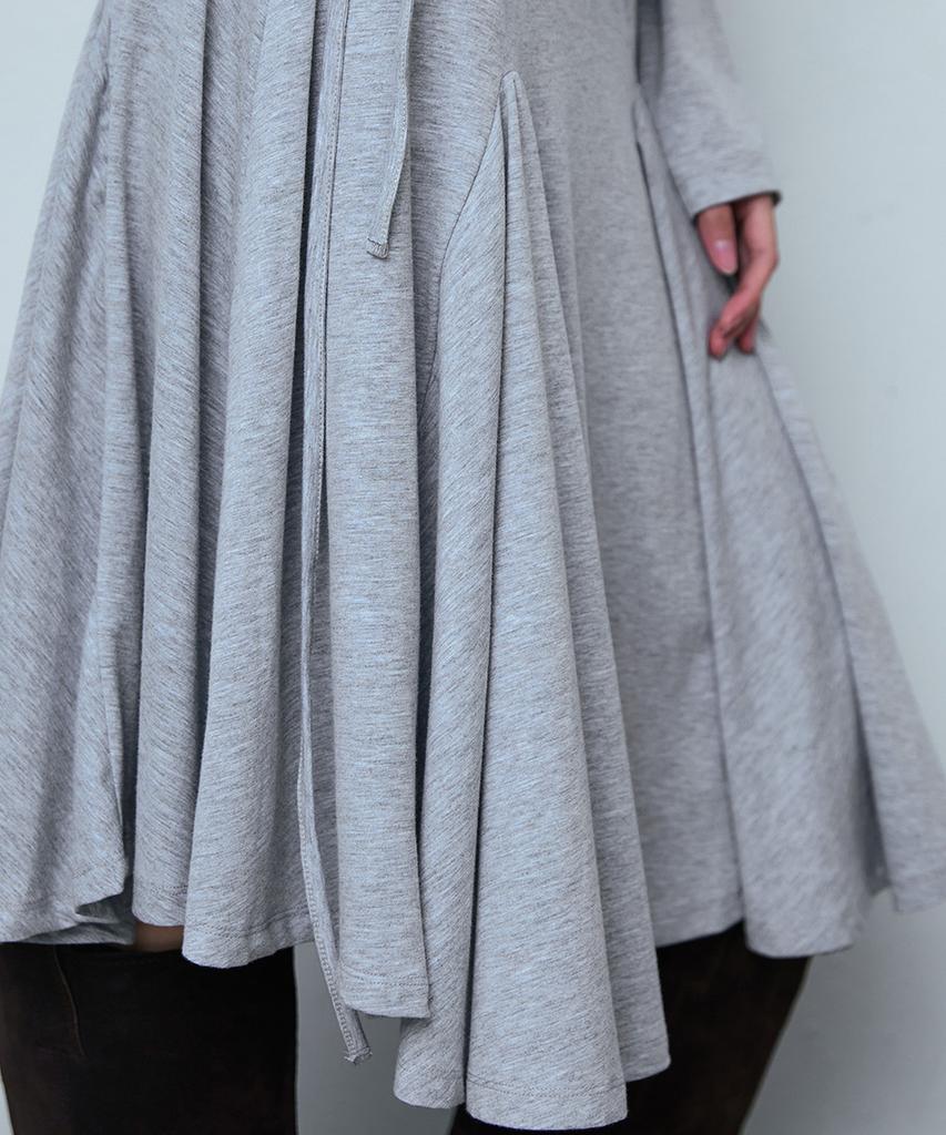 Pisis Flare Panel Midi Skirt_Melange Gray