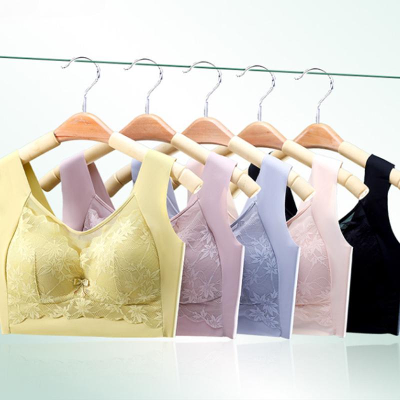 Sutiã de renda sem costura, lindo, costas, sexy, peito, envoltório, anti-exposição, franzido, respirável, roupa íntima de uma peça