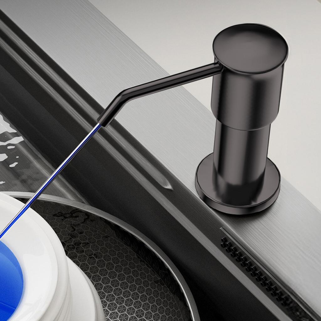 Soap Dispenser for Kitchen Sink 304 Stainless Steel Countertop Dish Soap Dispenser Pump with Extension Tube Kit Grey