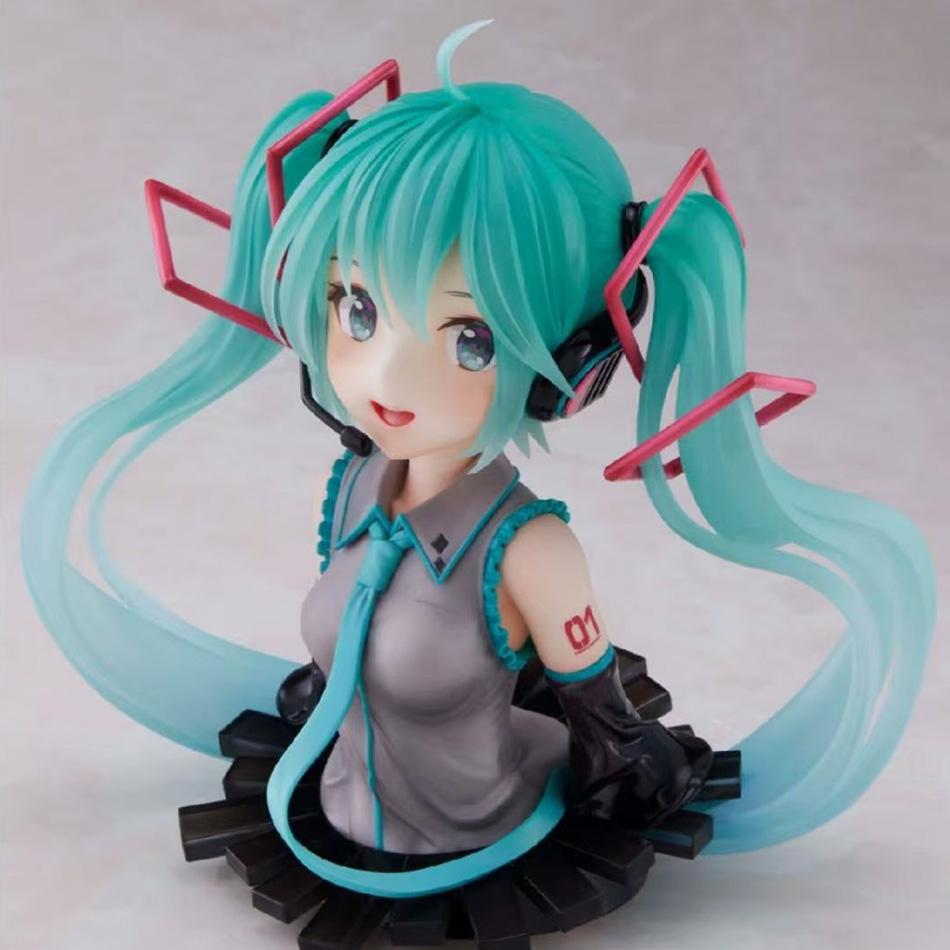 Anime Vocaloid Hatsune Miku Bust Statue Figure - Cute Half Body Model Collectible Figurine Gift for Fans In Stock