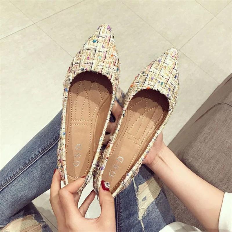 

Модная обувь весна-лето 2025 женские балетки с острым носком мягкие удобные элегантные женские туфли одинарные большого размера 42 D281 42 розовый