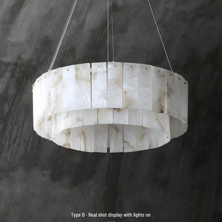 All-Copper Marble Downlight: Modern Minimalist Pendant for Living Room, Bedroom, Dining, or Bar.