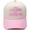 LOVES AMERICA embroidered truck driver baseball cap color matching European and American men's and women's casual sun hat