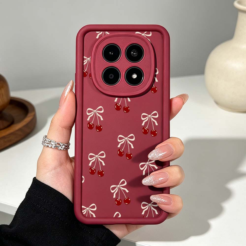 Exquisite Cherry Pattern For Xiaomi Redmi Note 15 14 13 12 11 10 14S 11S 10S Pro Plus Eye 4G 5G Ladder Phone Case Cover