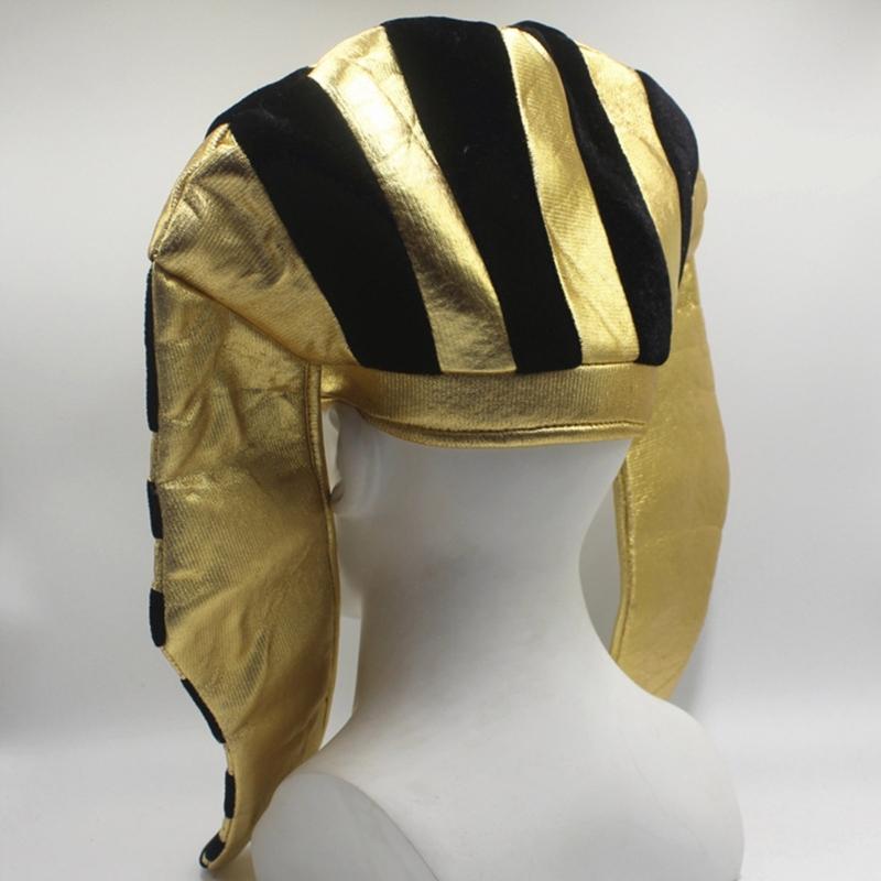 Egyptian Pharaoh Hat Raves Halloween Cosplay Costumes Golden Egyptian Headpiece King TUTS Costume Accessories Gifts