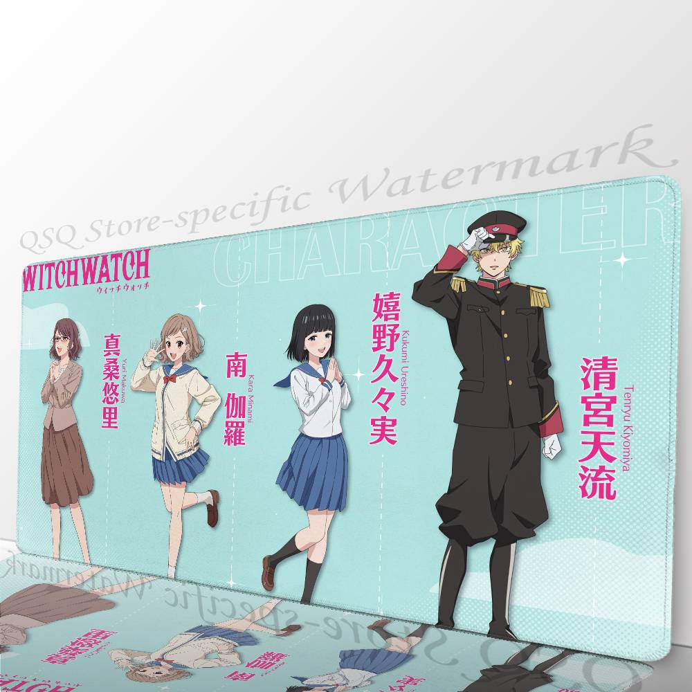 Anime W-Witch Watch Mousepad Mouse Mat Desk Mat With Pad Gaming Accessories Prime Gaming XXL Keyboard Pad Padding Mat