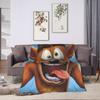 Crashs Bandicoots Blanket Quality Warm Soft  Throw Blanket Winter Students Living Room Fashion Bedspread