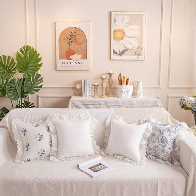 French Romantic Ear Strap Embroidered Coreless Throw Pillow Cushion Cover