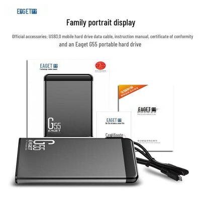 Eaget G55 2.5-inch Portable External Hard Drive, 1TB High-Speed USB 3.0 for Computer & Mobile Phone