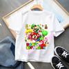 Cartoon Super Marios Children Birthday Number TShirt Clothes Party Figure Print Boys BabyTShirt Blue Short Sleeve Tops Tee Gift