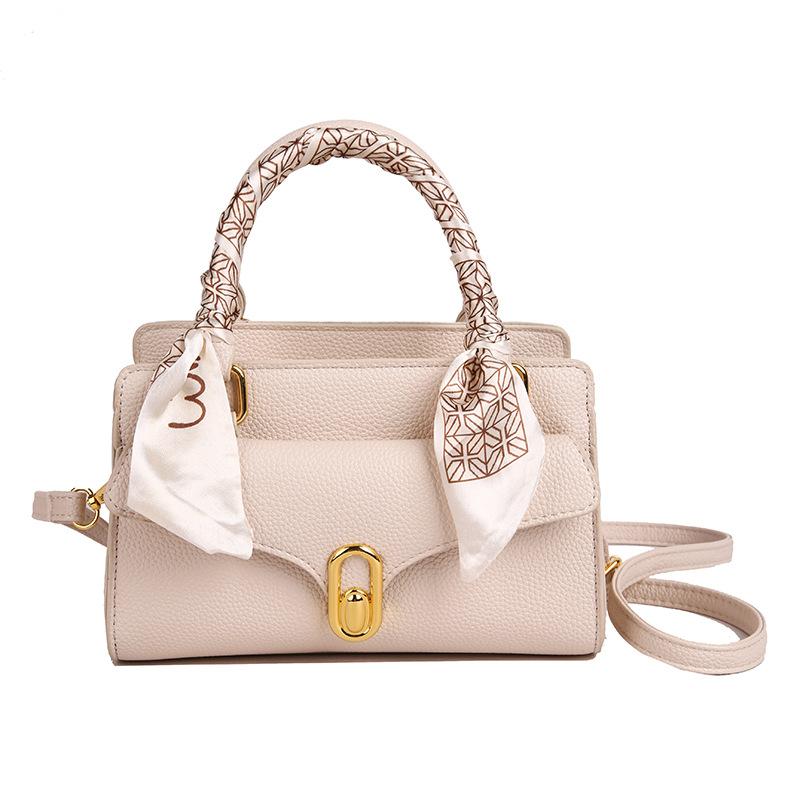 

Spring and summer new fashion versatile handbag niche design high sense shoulder crossbody commuter briefcase белый