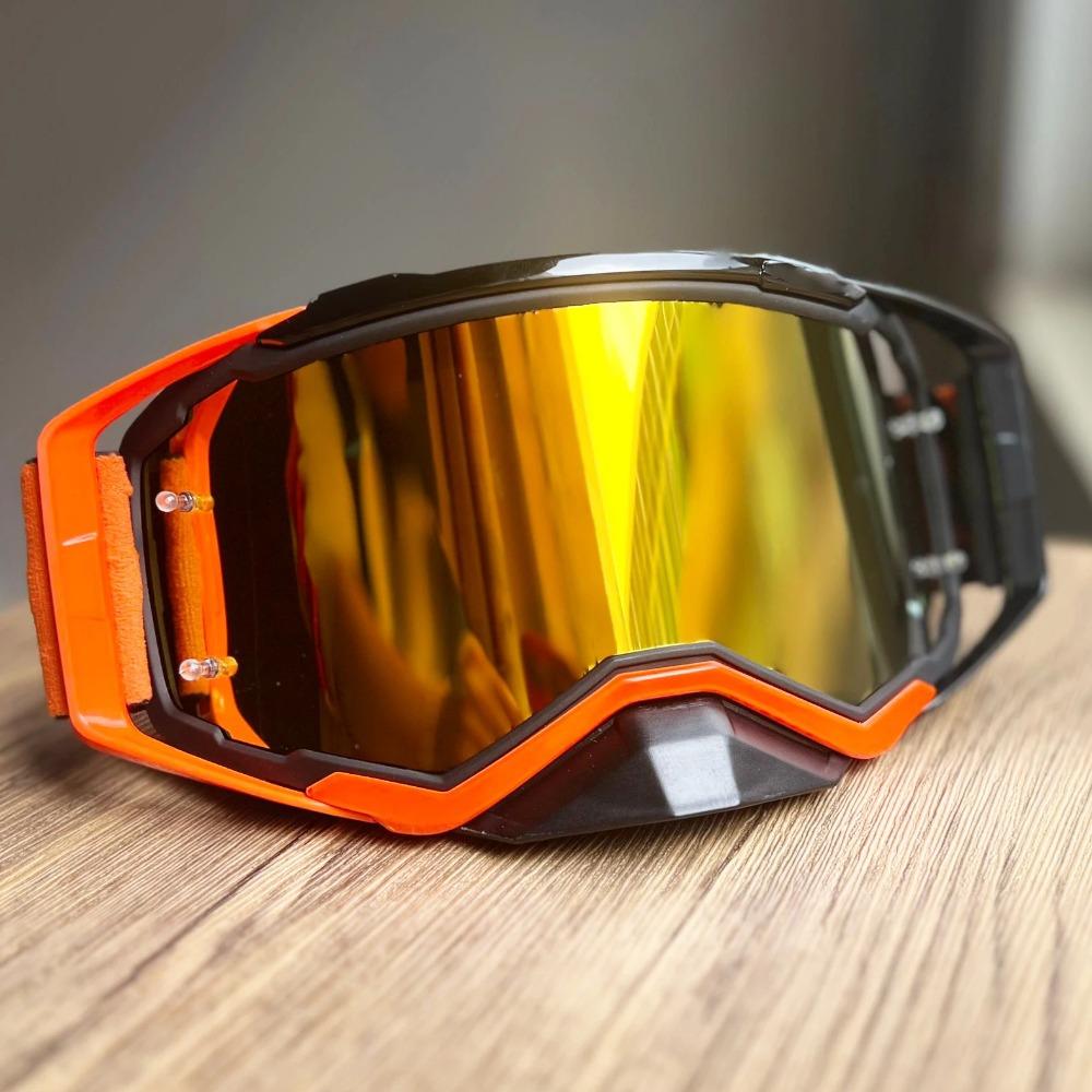 Outdoor Motocross Goggles Motorcycle Goggles Off Road Dirt Bike ATV UTV Racing Outdoor Riding TPU Frame Adjustable Strap