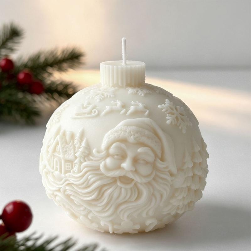 Christmas Crystal Ball Shape Silicone Candle Molds For Resin Casting Making Candle Soap Home Decoration Holiday Present