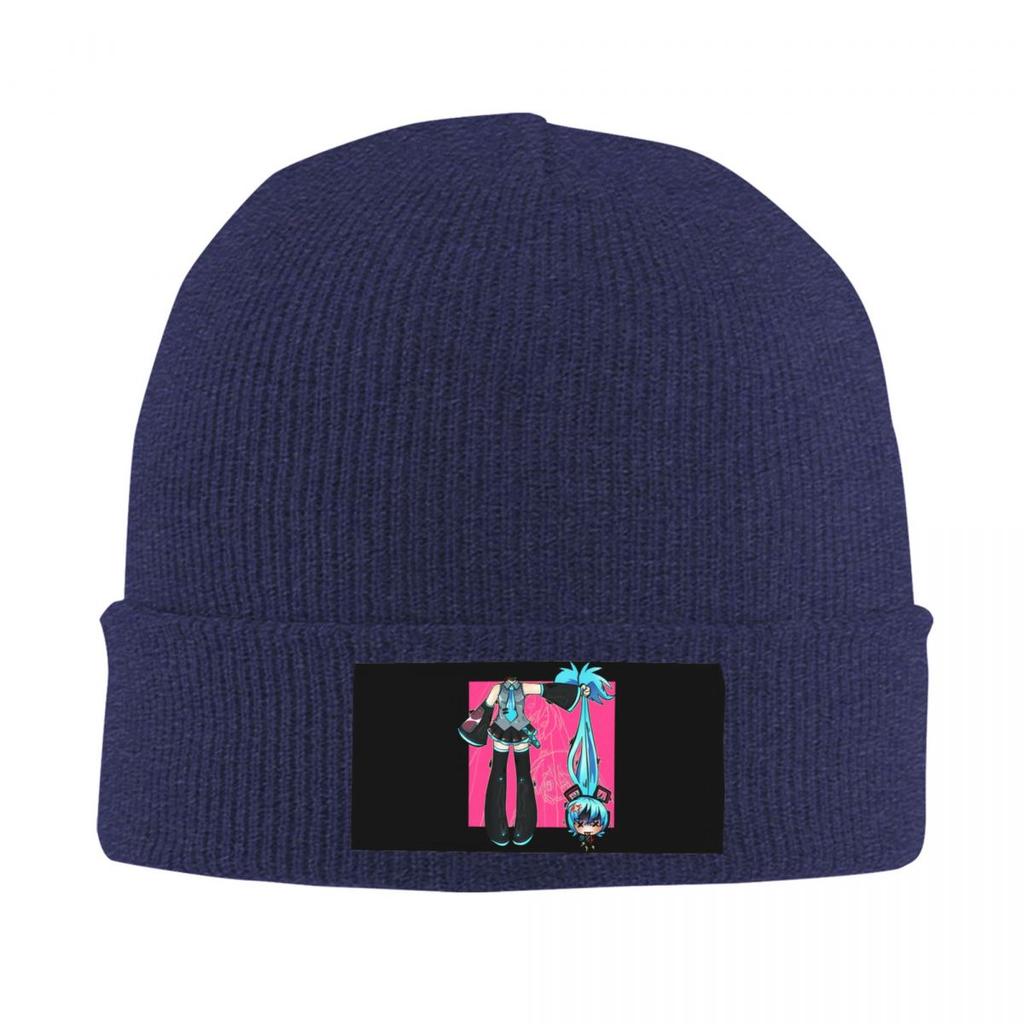 Custom Headless Beanie Cap Unisex Winter Warm Bonnet Femme Knitted Hats Cool Outdoor Ski Hatsune Miku Skullies Beanies Hats