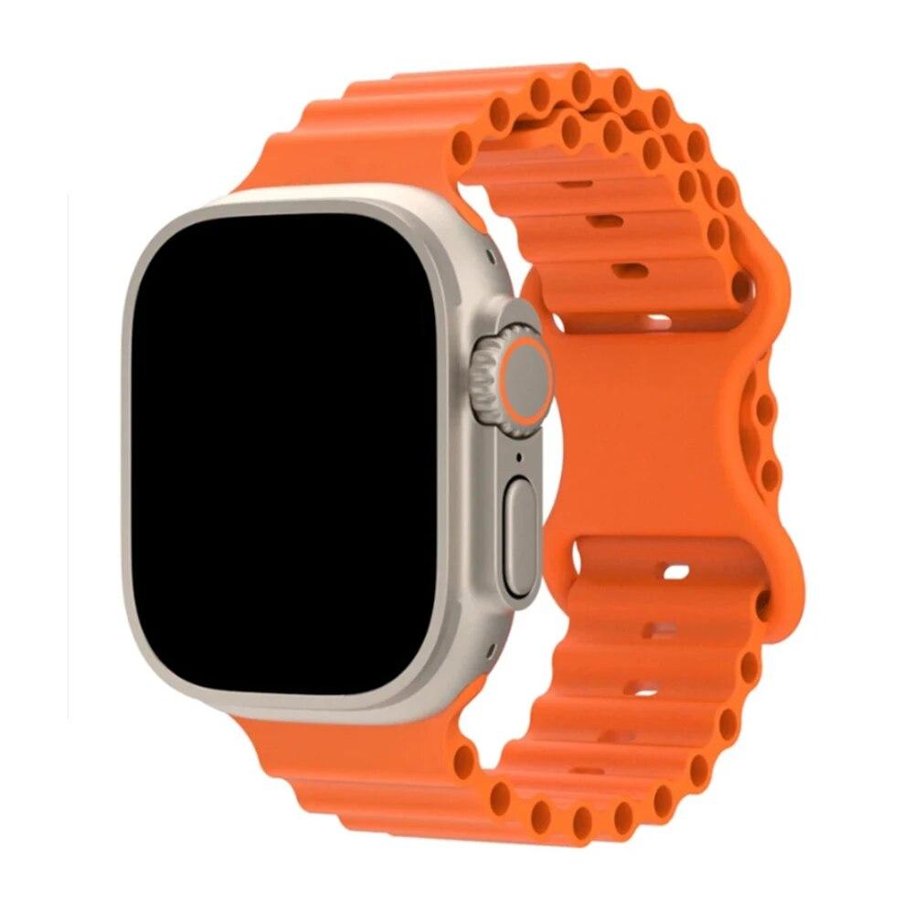 Silicone Strap For Apple Watch Ultra 1 2 3 Band 49mm Bracelet For iWatch Series 9 8 7 6 5 4 3 2 SE 42mm 44mm 45mm Replace Straps