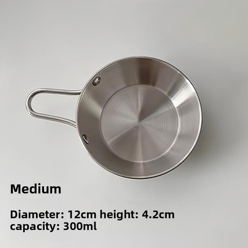 

Stainless Steel Seasoning Bowl with Handle Rice Wine Bowl Household Anti-drop Complementary Food Bowl Snack Fruit Salad Bowl