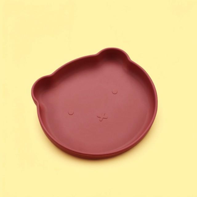 High-Quality Silicone Baby Suction Plate - Bear Design