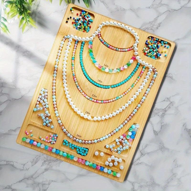 1PC Versatile Bead Board Tray Set for DIY Jewelry Making Flocked Surface Eco-Friendly for Bracelet and Necklace Craft.